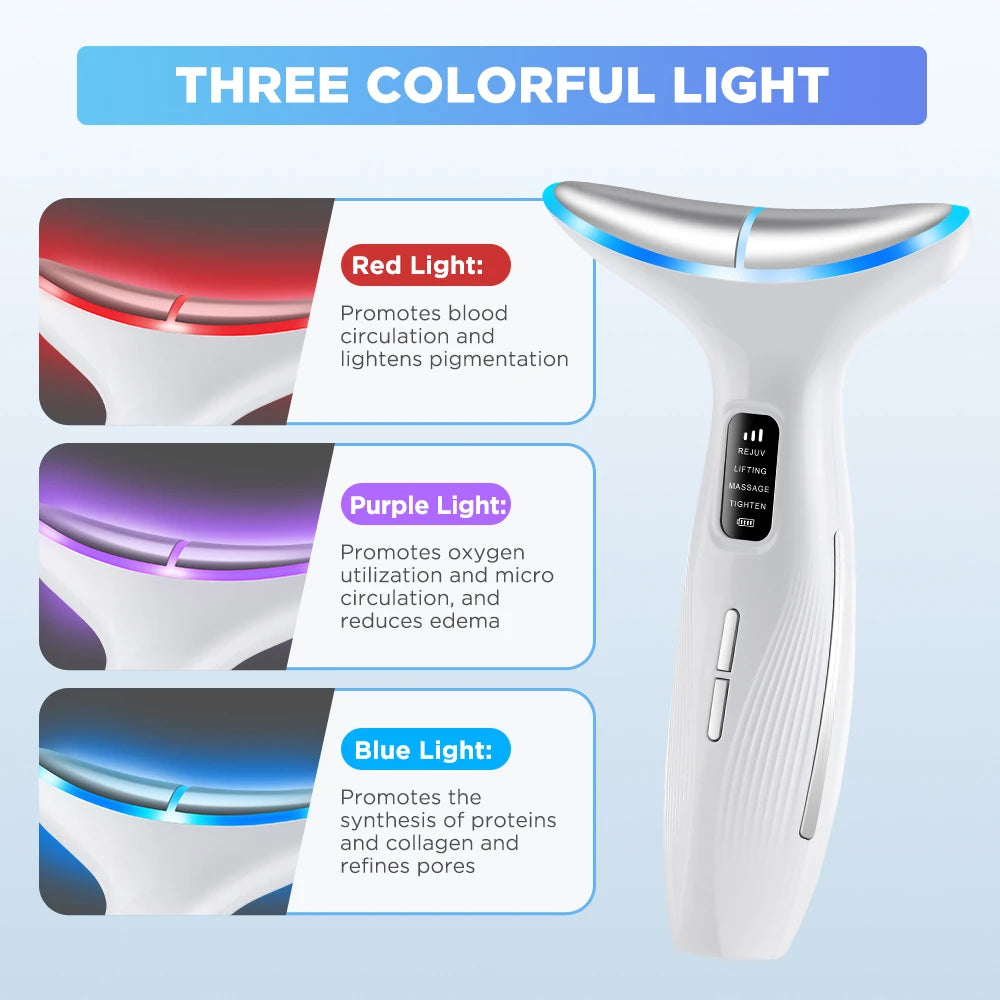 3-in-1 LED Facial & Neck Massager