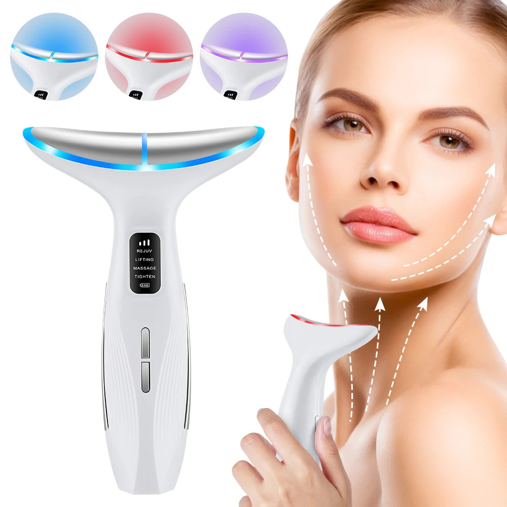 3-in-1 LED Facial & Neck Massager