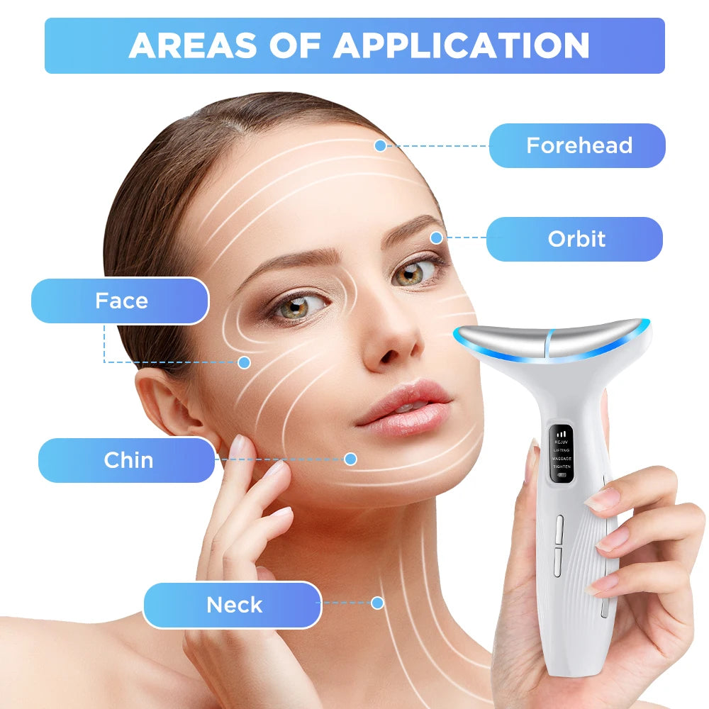 3-in-1 LED Facial & Neck Massager