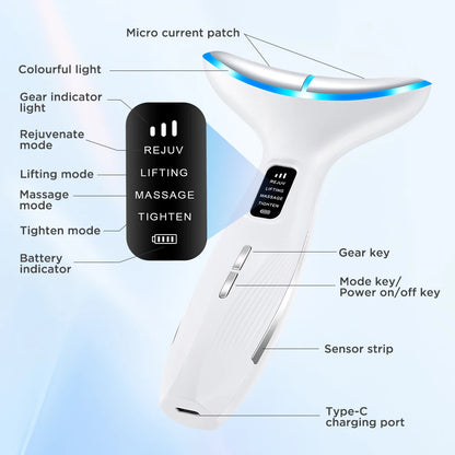 3-in-1 LED Facial & Neck Massager